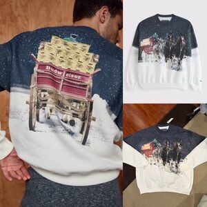 Abercrombie & Fitch Budweiser Graphic Crew Sweatshirt